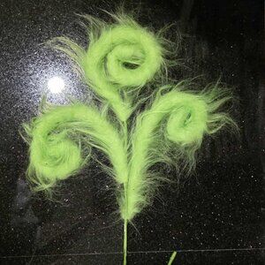 NEW Set of 15 Furry Green Curly Christmas Tree Spray Floral Picks